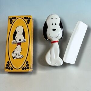 Vintage 1970 Avon Snoopy Peanuts Hair Brush and Comb Set with Original Box